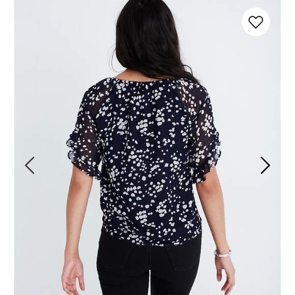 Madewell ruffle-sleeve memento top - Picture 3 of 9